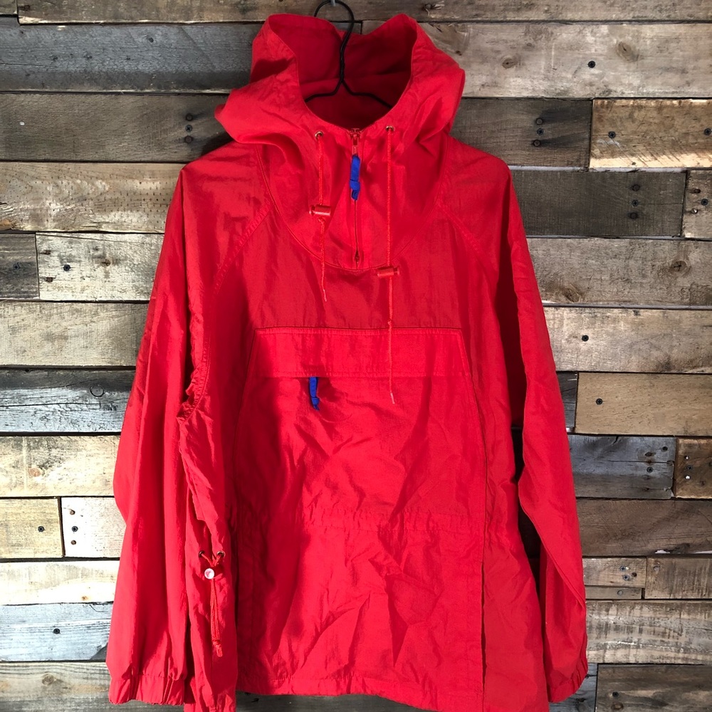 Eddie Bauer Red Pullover Rain Jacket - image 6